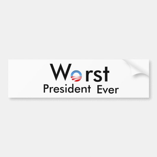 Bumpersticker - Het ergste President ooit (Voorkant)