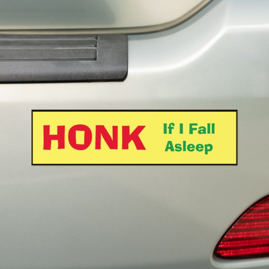 Bumpersticker - Honk als ik herfst in slaap - GRAP (Op auto)
