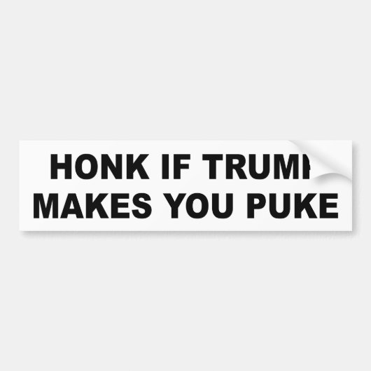 Bumpersticker: Honk als Trump je laat pukken Bumpersticker (Voorkant)