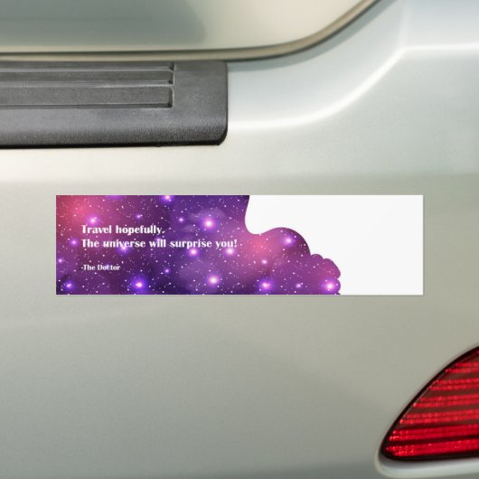 Bumpersticker hopelijk reizen (Op auto)
