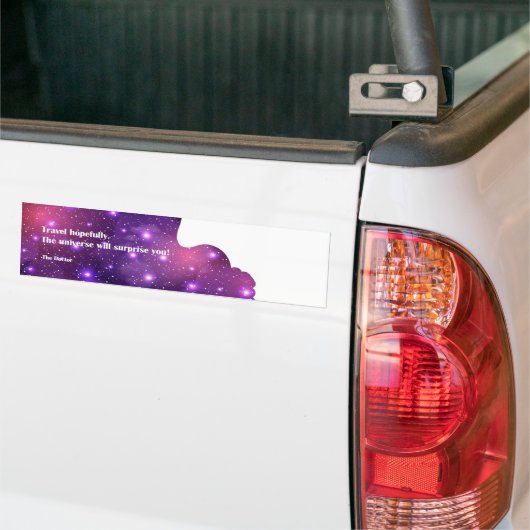 Bumpersticker hopelijk reizen (Op Truck)