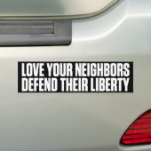 Bumpersticker 'Hou van je buren' (Op auto)