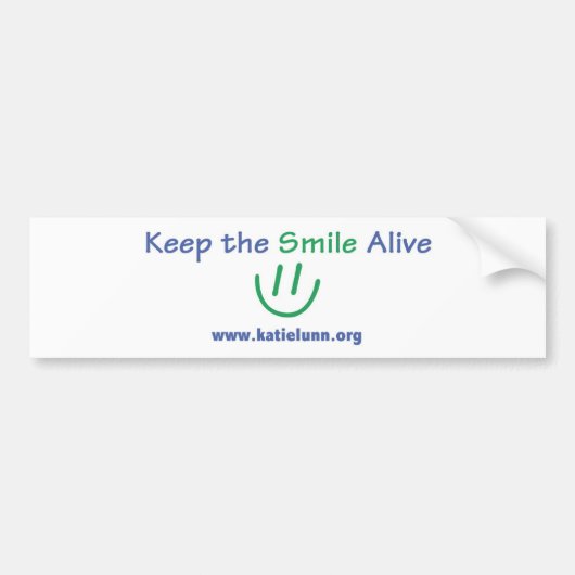 Bumpersticker - Houd de glimlach levend (Voorkant)