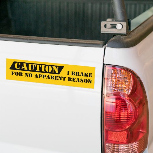 Bumpersticker Humor waarschuwt dat ik om geen enke (Op Truck)