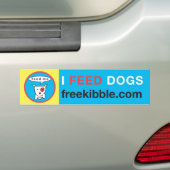Bumpersticker "I Feed Dogs" (Op auto)