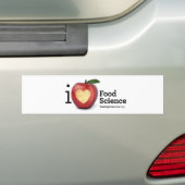 Bumpersticker "I Heart Food Science" (Op auto)