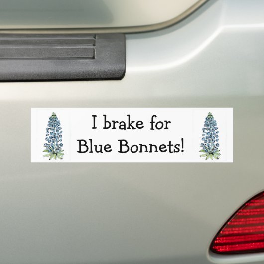 Bumpersticker - I remmen voor blauwe bonnets (Op auto)