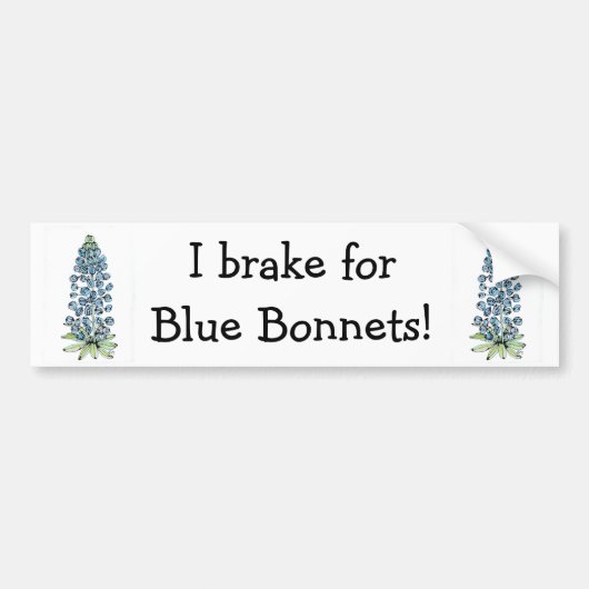 Bumpersticker - I remmen voor blauwe bonnets (Voorkant)
