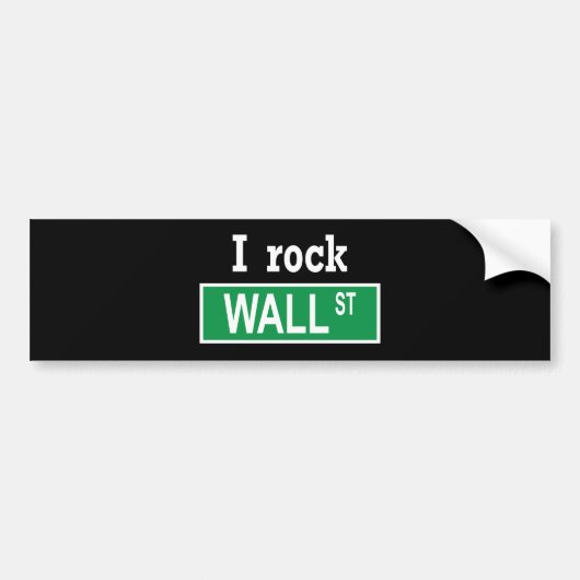 Bumpersticker "I rock Wall Street" (Voorkant)