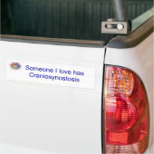 Bumpersticker Iemand van wie ik hou heeft Craniosy (Op Truck)