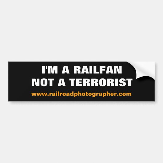 Bumpersticker - Ik ben een Railfan (Voorkant)