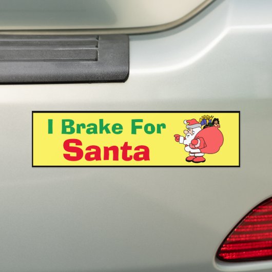 Bumpersticker - Ik Break voor de Kerstman (Op auto)