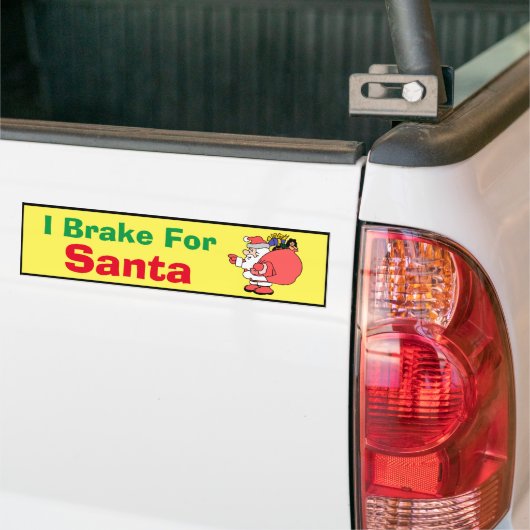 Bumpersticker - Ik Break voor de Kerstman (Op Truck)