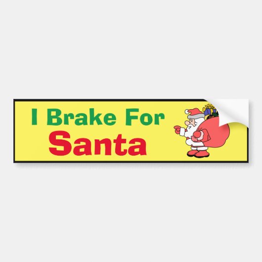 Bumpersticker - Ik Break voor de Kerstman (Voorkant)