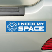 Bumpersticker "Ik heb mijn ruimte nodig" (Op auto)