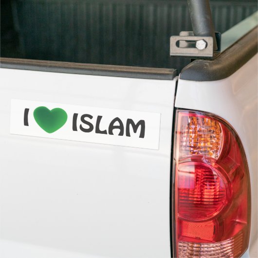 Bumpersticker - Ik hou van de islam (Op Truck)