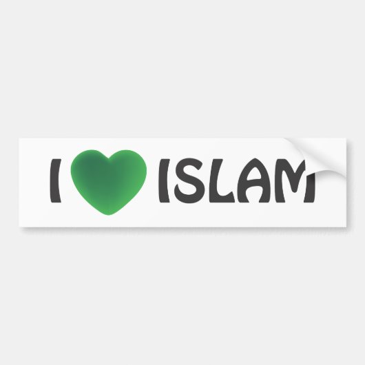 Bumpersticker - Ik hou van de islam (Voorkant)