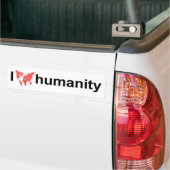 Bumpersticker - Ik hou van menselijkheid (Op Truck)