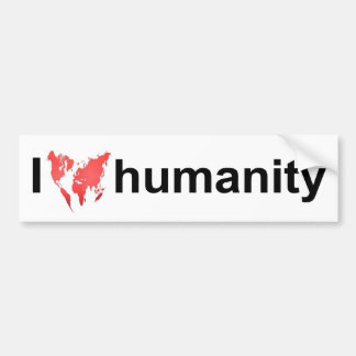 Bumpersticker - Ik hou van menselijkheid