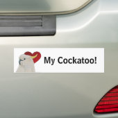 Bumpersticker - Ik hou van mijn Cockato! (Op auto)