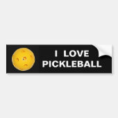 Bumpersticker: Ik hou van Pickleball Bumpersticker (Voorkant)
