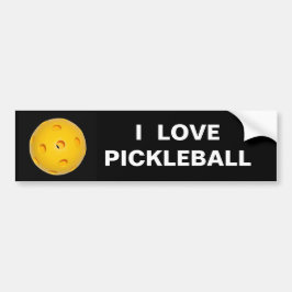Bumpersticker: Ik hou van Pickleball Bumpersticker