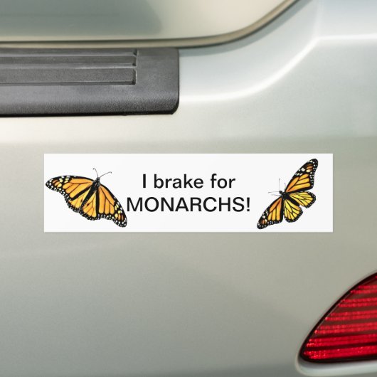 Bumpersticker - Ik rem op monarchen #2 (Op auto)