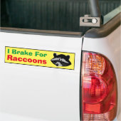 Bumpersticker - Ik rem voor wasberen (Op Truck)