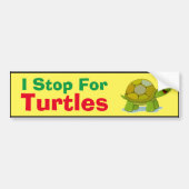 Bumpersticker - Ik stop voor schildpadden (Voorkant)