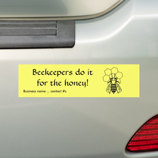 Bumpersticker - imkers doen het voor de honing (Op auto)