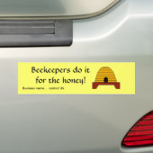 Bumpersticker - imkers doen het voor de honing - (Op auto)