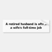 Bumpersticker in ruste Husband (Voorkant)