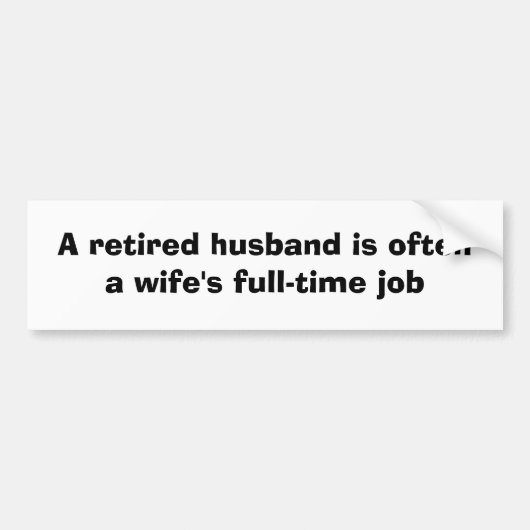 Bumpersticker in ruste Husband (Voorkant)