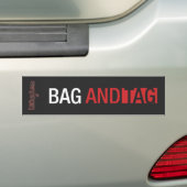 Bumpersticker in zakken en Labels (Op auto)