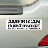 bumpersticker - intellectueel amerikaans conservat (Op auto)