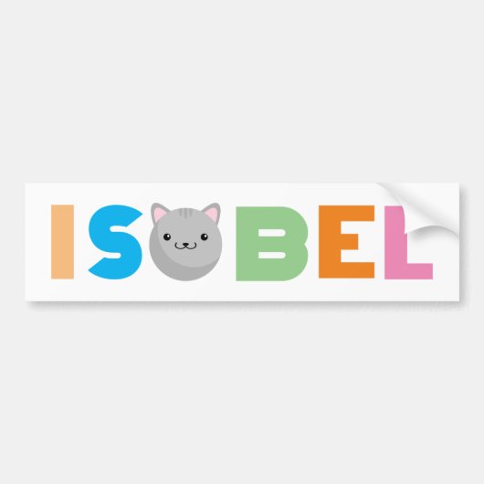 Bumpersticker Isobel Gray of Ginger Cat (Voorkant)
