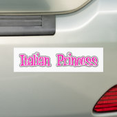 Bumpersticker Italiaanse prinses (Op auto)