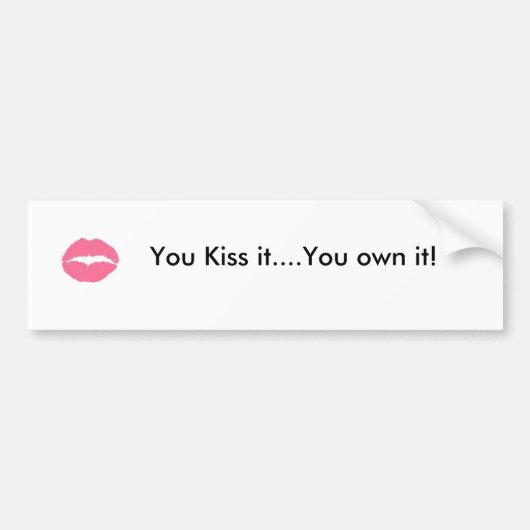Bumpersticker — Je weet het, je bezit het! (Voorkant)