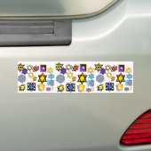 BUMPERSTICKER JEWISH STARS (Op auto)