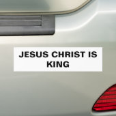Bumpersticker "Jezus Christus is koning" (Op auto)