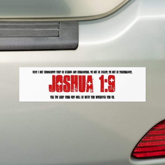 Bumpersticker: Joshua 1:9 Bumpersticker (Op auto)