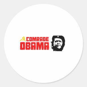 Bumpersticker - Kameraad Obama rood Ronde Sticker