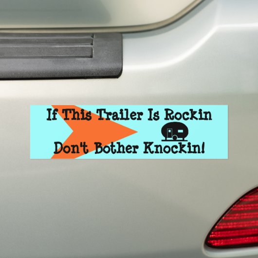 Bumpersticker  kampeerwagen (Op auto)