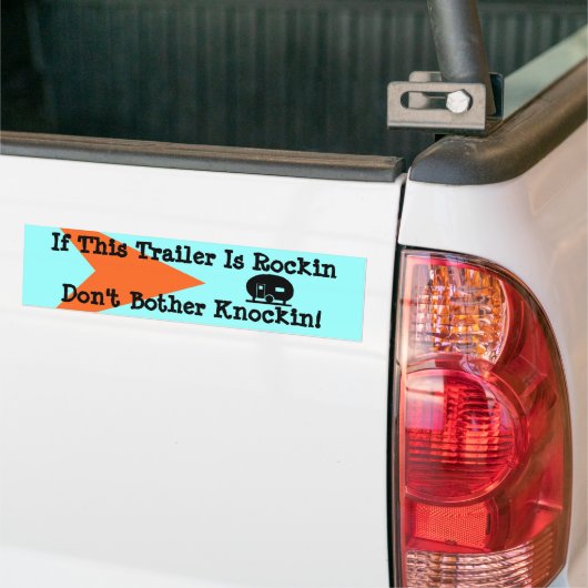Bumpersticker  kampeerwagen (Op Truck)