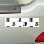 Bumpersticker KANJI SYMBOL VOOR LUCK (Op auto)