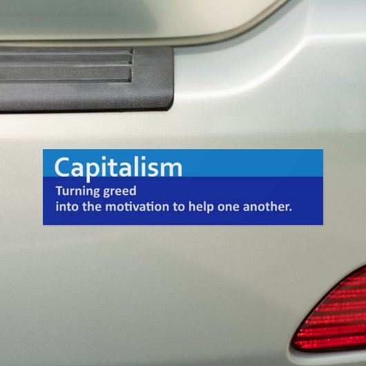 Bumpersticker kapitalisme 2 (Op auto)