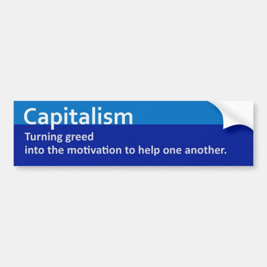 Bumpersticker kapitalisme 2 (Voorkant)