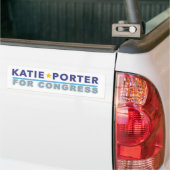Bumpersticker Katie Porter voor het Congres (Op Truck)