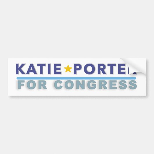 Bumpersticker Katie Porter voor het Congres (Voorkant)