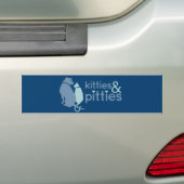 Bumpersticker katten en Pitties (Op auto)